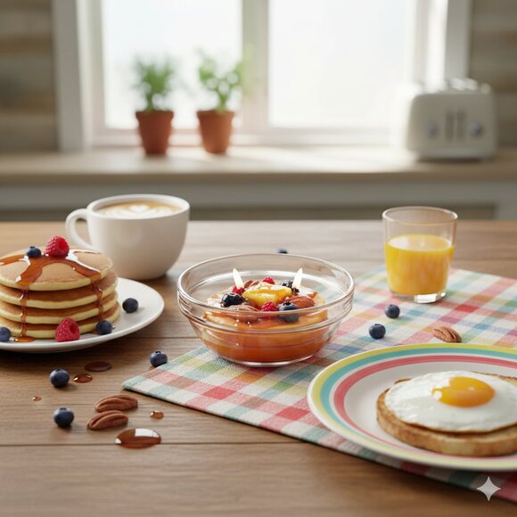 Cafe Delights Pumpkin Spice Pancake Scented Soy Wax Candle - Picture 4 of 11